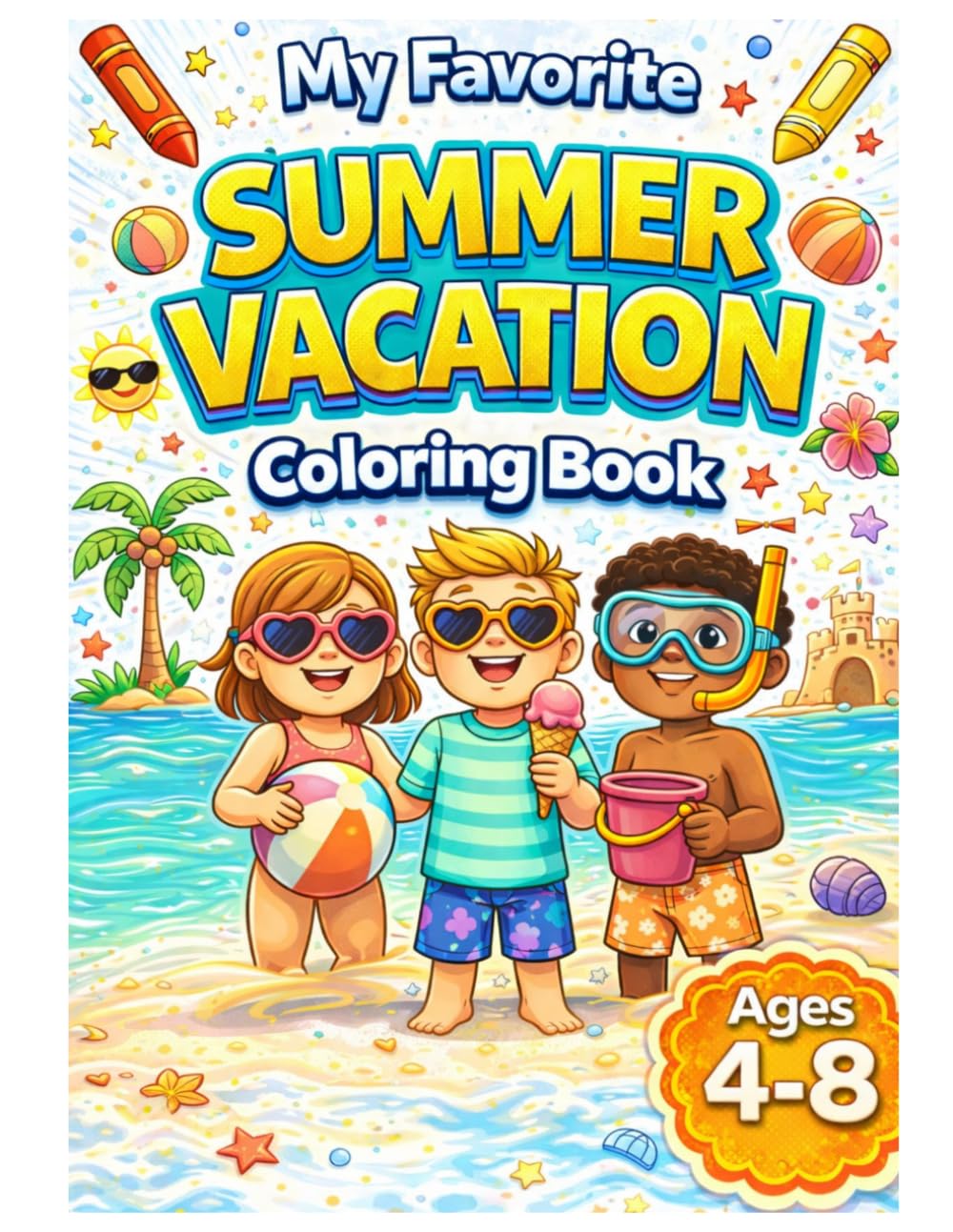 My Favorite Summer Vacation Coloring Book for Ages 4-8 (My Favorite Everyday Adventures Coloring Books)