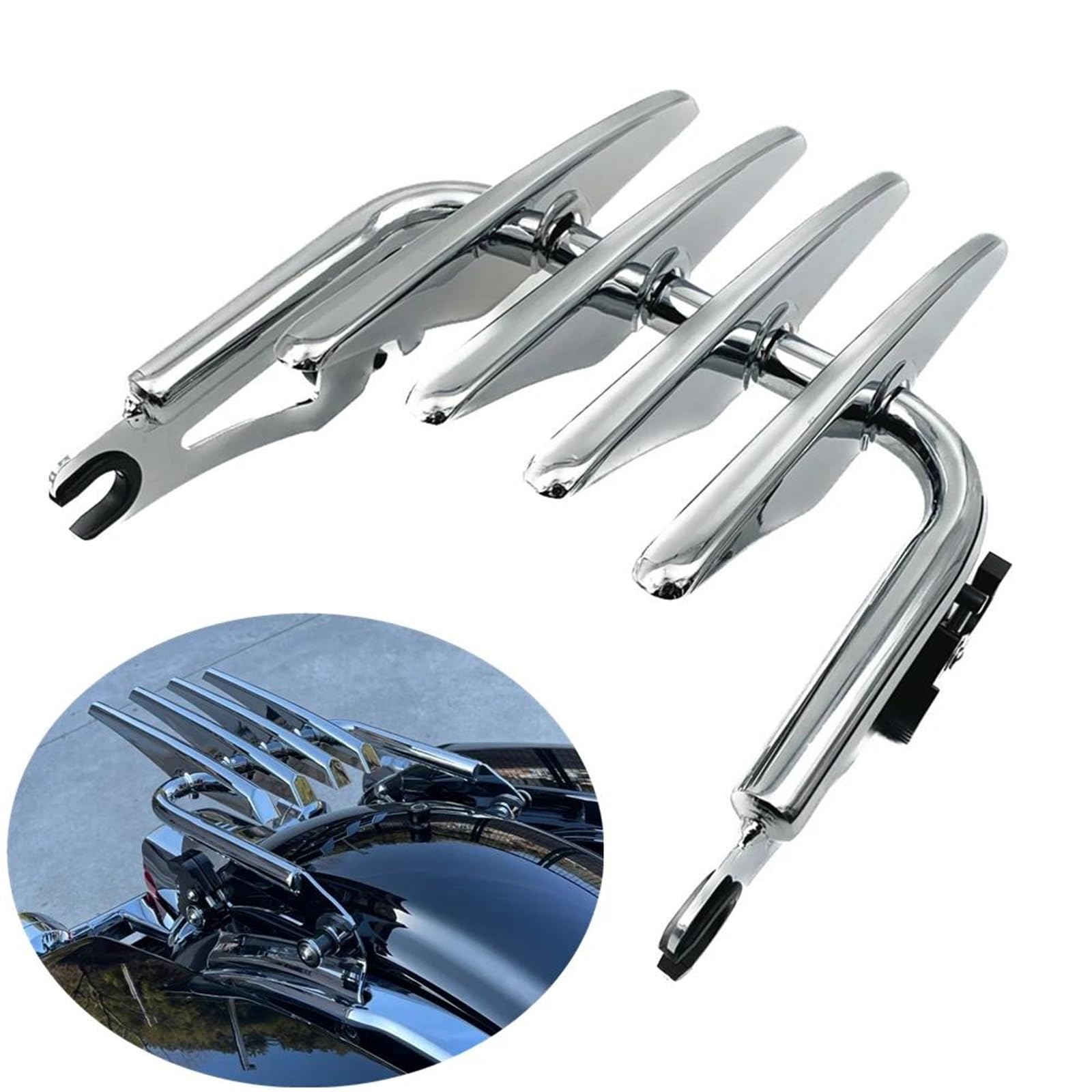 Portapacchi rigido stealth classico compatibile con Harley Davidson 2006-2008 FLHX 1999-2008 Electra Glide Standard Road King