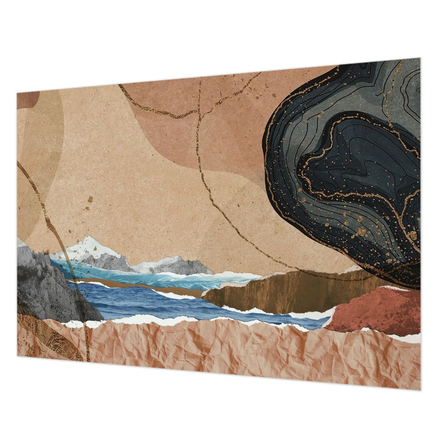 Papier peint intissé paysage abstrait 312x219 cm Tulup pour decoration murale salon