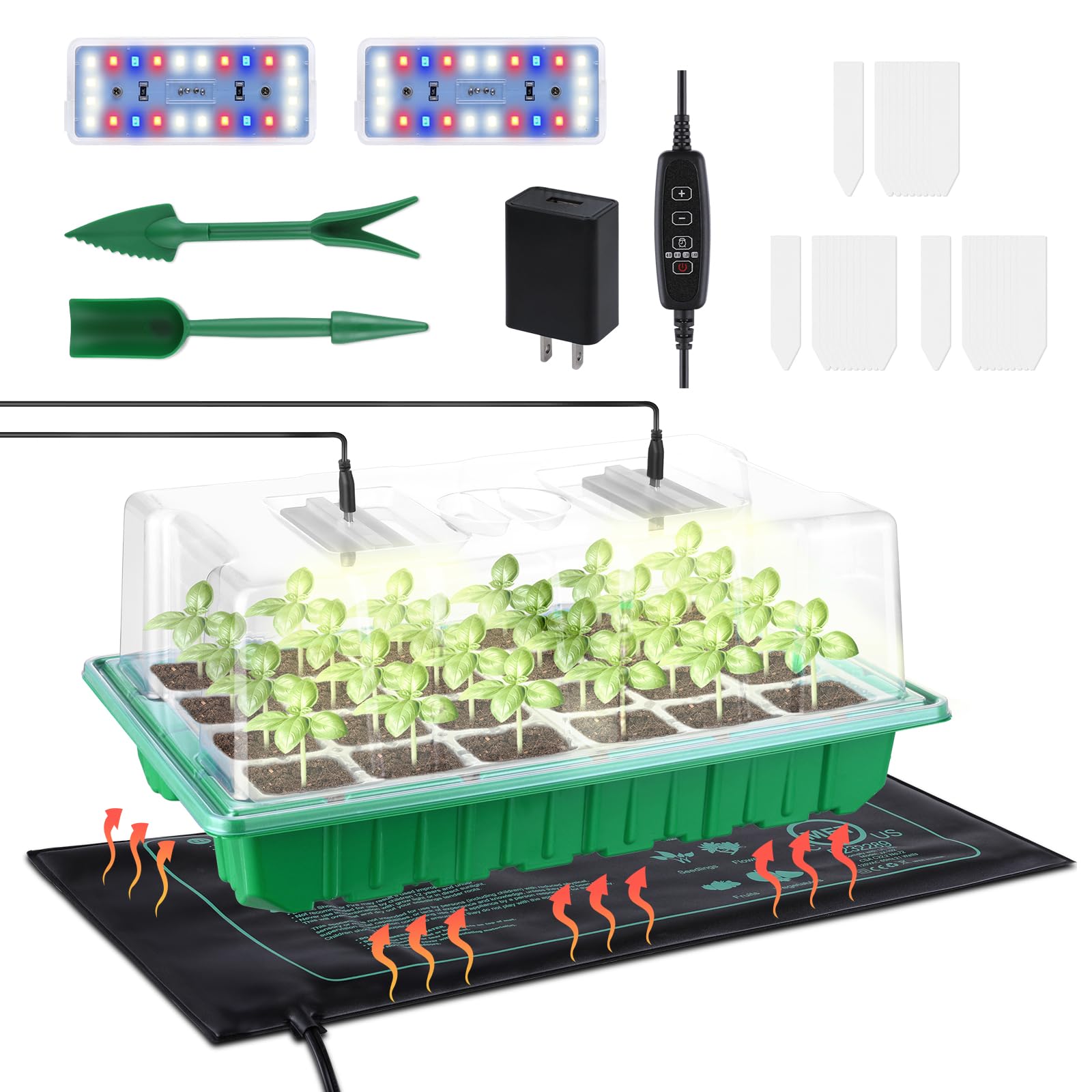 Kit de germination de graines avec tapis chauffant pour réussir tous vos semis