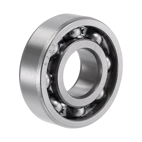 Miniatura 9 de uxcell 6201 rodamientos profundos del surco 39.4 ft m diámetro interior 105.0 ft m OD 32.8 ft m grueso CN abierto tipo cromo acero