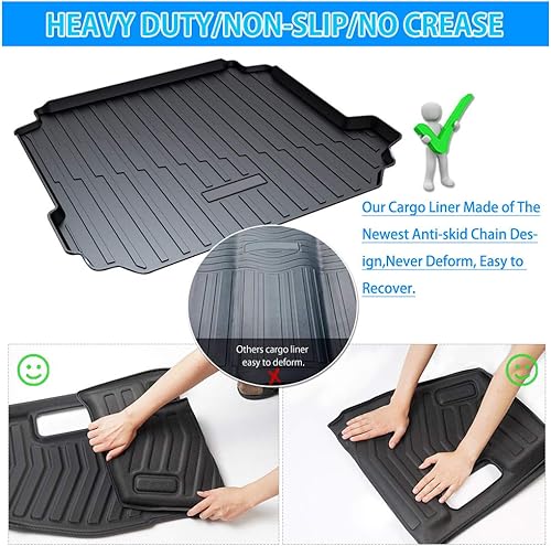 Miniatura 6 de Powerty Compatible con forro de carga BMW X5 2023 2022 2021 2020 2019 Bandeja de maletero 3D tapete de piso TPO accesorios personalizados para todo