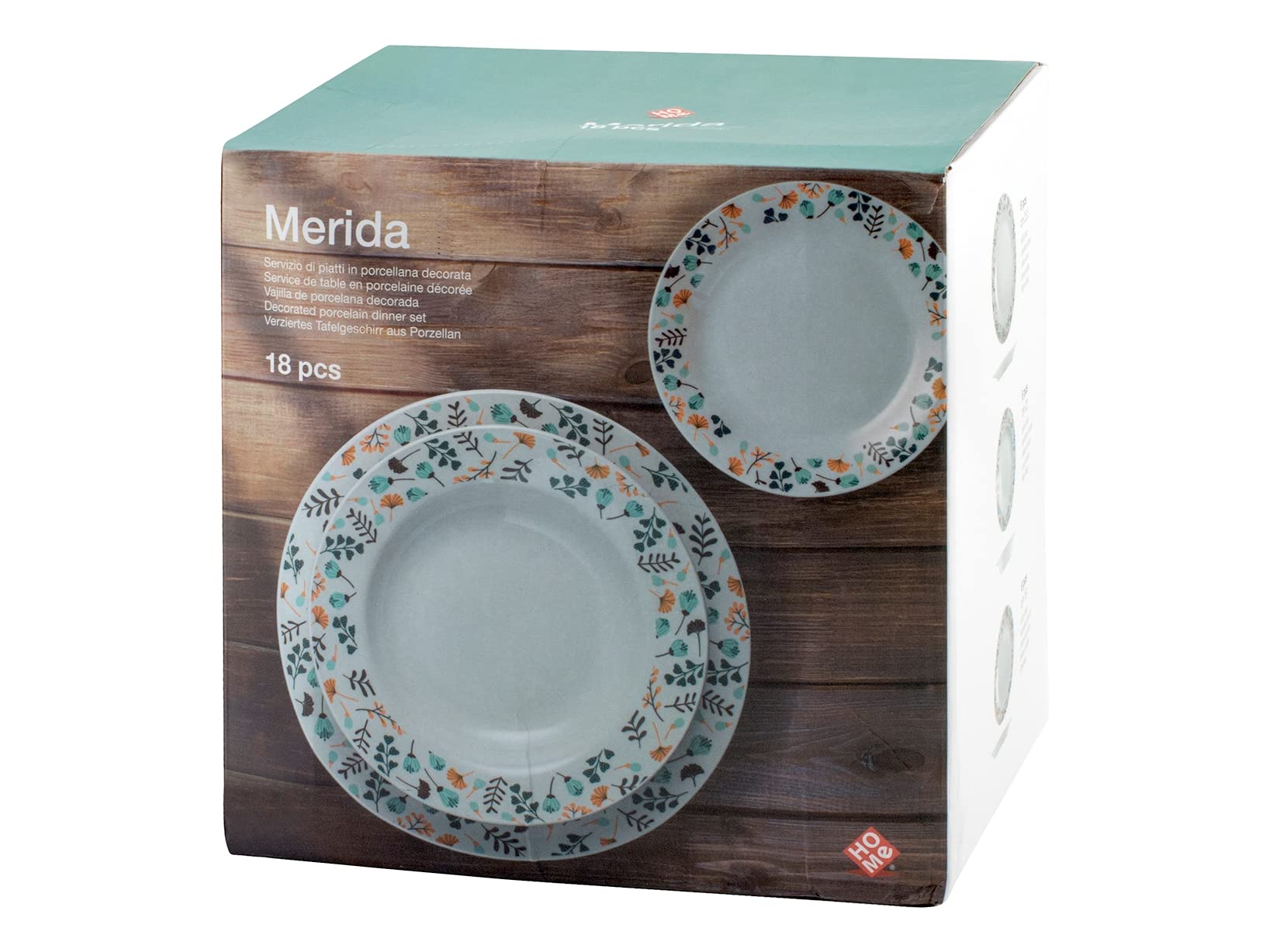 Royal Norfolk Merida Servizio tavola 18 pezzi, Porcellana decorata, 25cm