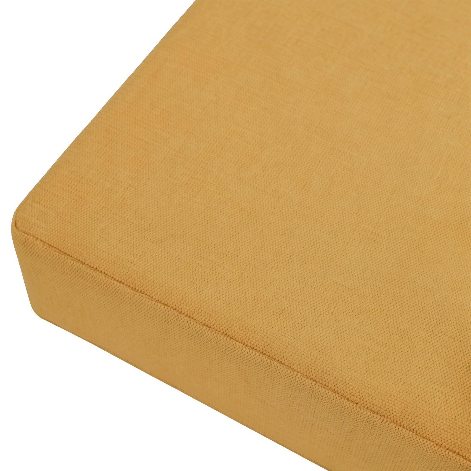 TRQQWEQQ Bench Cushion for Indoor/Outdoor 3cm Thick Chenille Non-Slip Furniture Replacement Cushion Washable Swing Bench Cushions with Buckle Straps and Zipper for Patio Garden Porch(Mustard,12x42in)