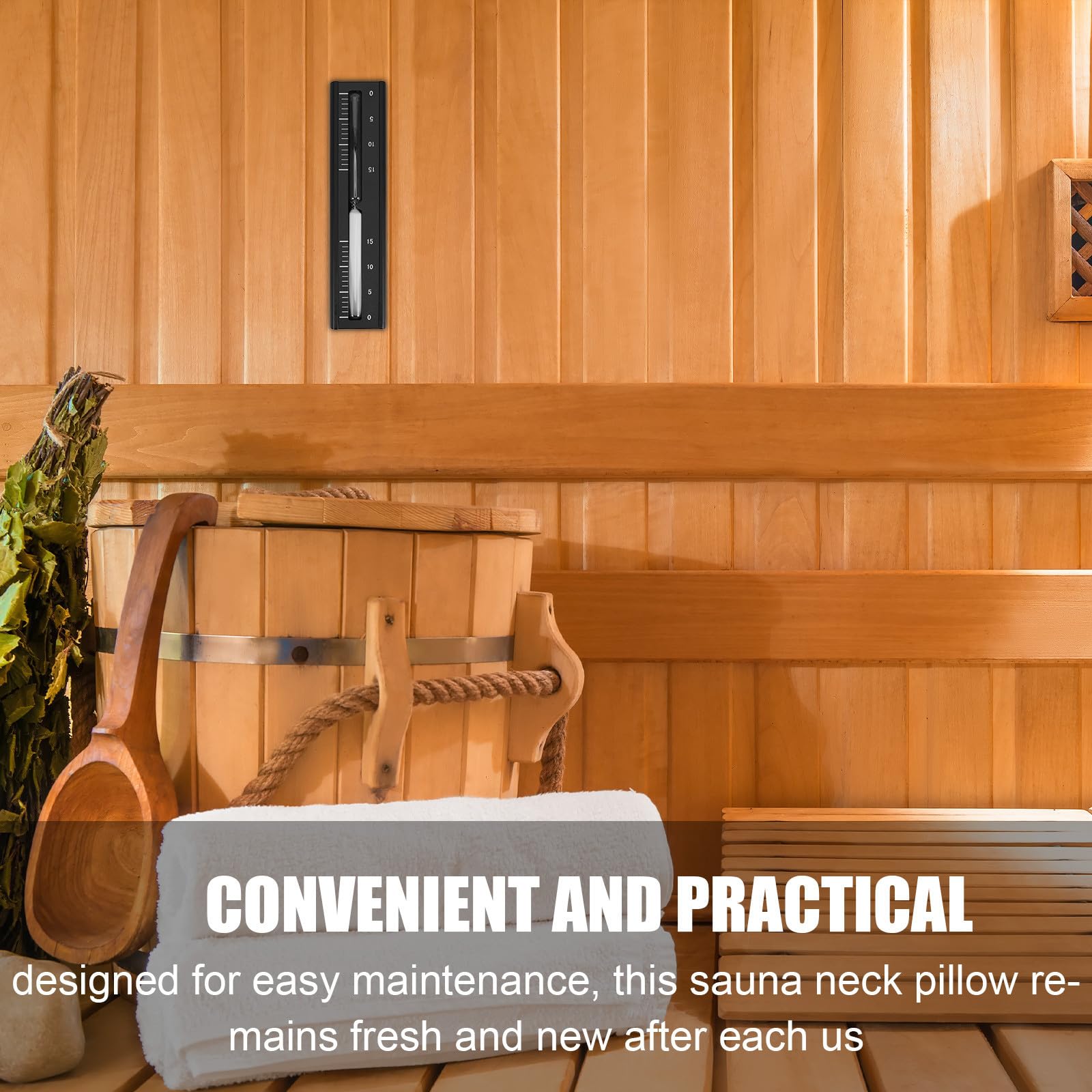 Toyvian Sauna Sanduhr und Aluminium 15 Minuten Timer Hitzebeständig und Drehbar für Sauna und Dampfbad Elegante und Natürliche Badezimmeruhr