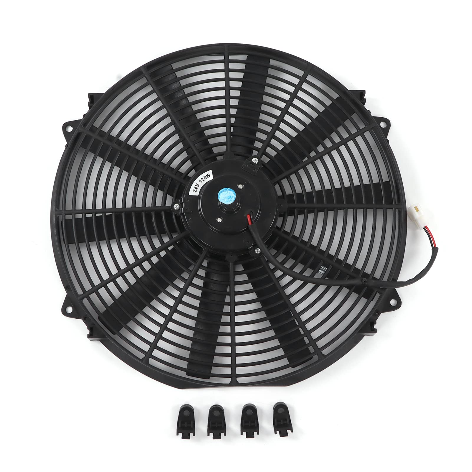 Ventola di Raffreddamento del Radiatore Elettrico da 16 Pollici, Ventola Sottile Universale, Ventola di Raffreddamento del Radiatore Elettrico Push Pull 24 V 120 W per Camion Auto RV