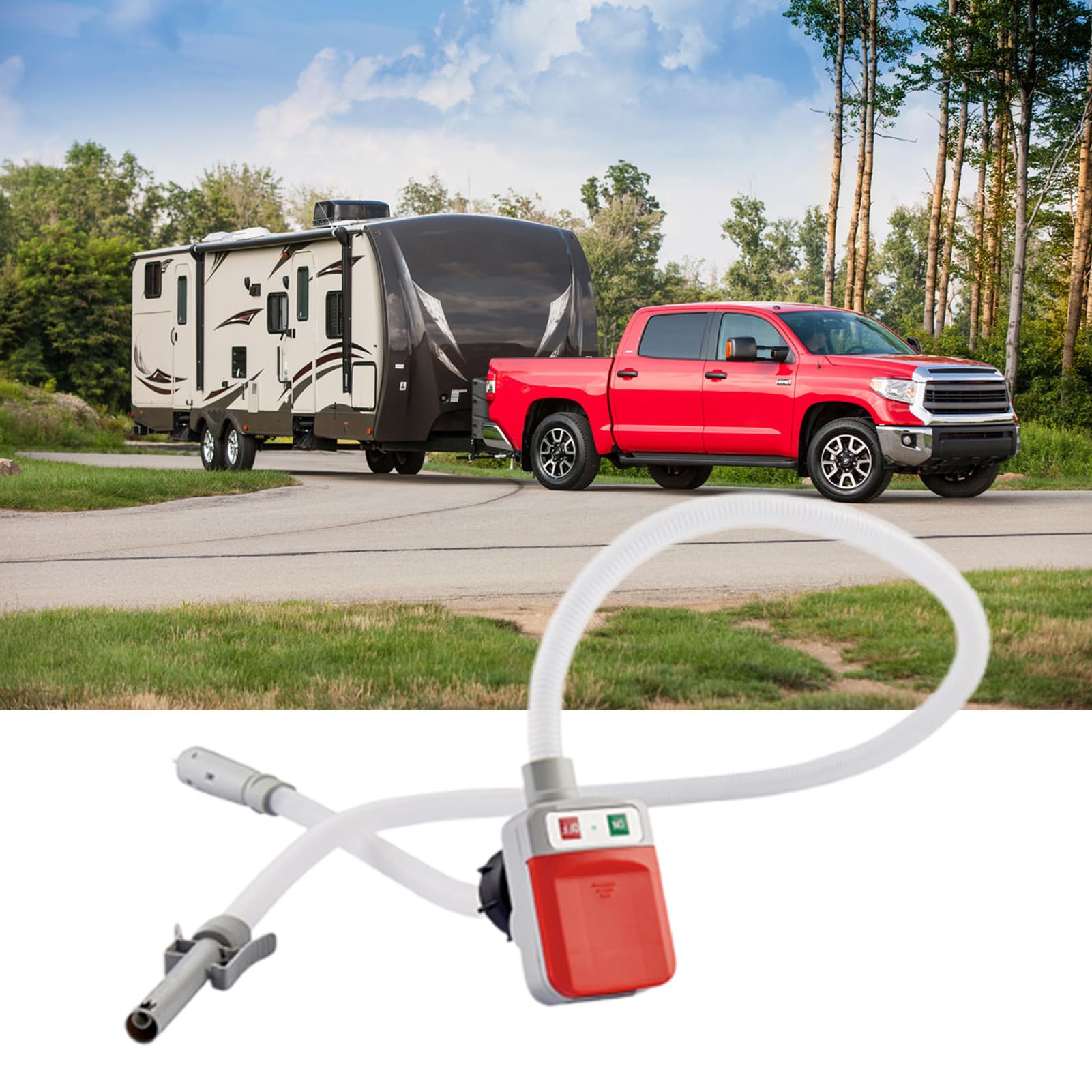 Bomba de fluido: dispositivo de líquido para coche alimentado por batería | Sensor de apagado automático con manguera extra larga para vehículo, , camión, motor, gas, , agua,
