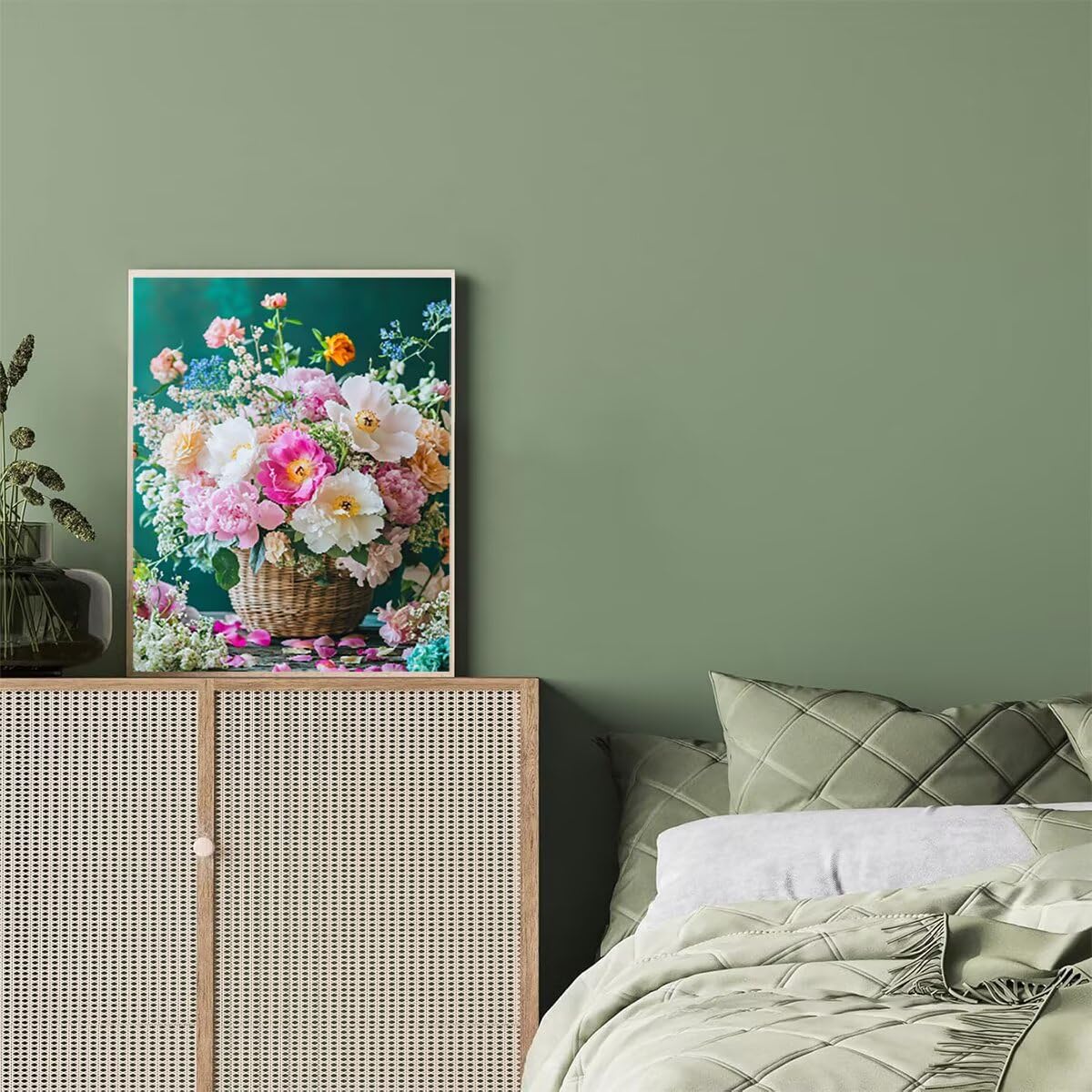 Dipingere con i Numeri Fiore, Paint by Numbers Adulti Paesaggio, Fai da te Creativi Adulti Quadri da Dipingere Numerati Kit per Decorazione Della Parete di Casa, Regalo 100x135 cm Senza Cornice 4F-0