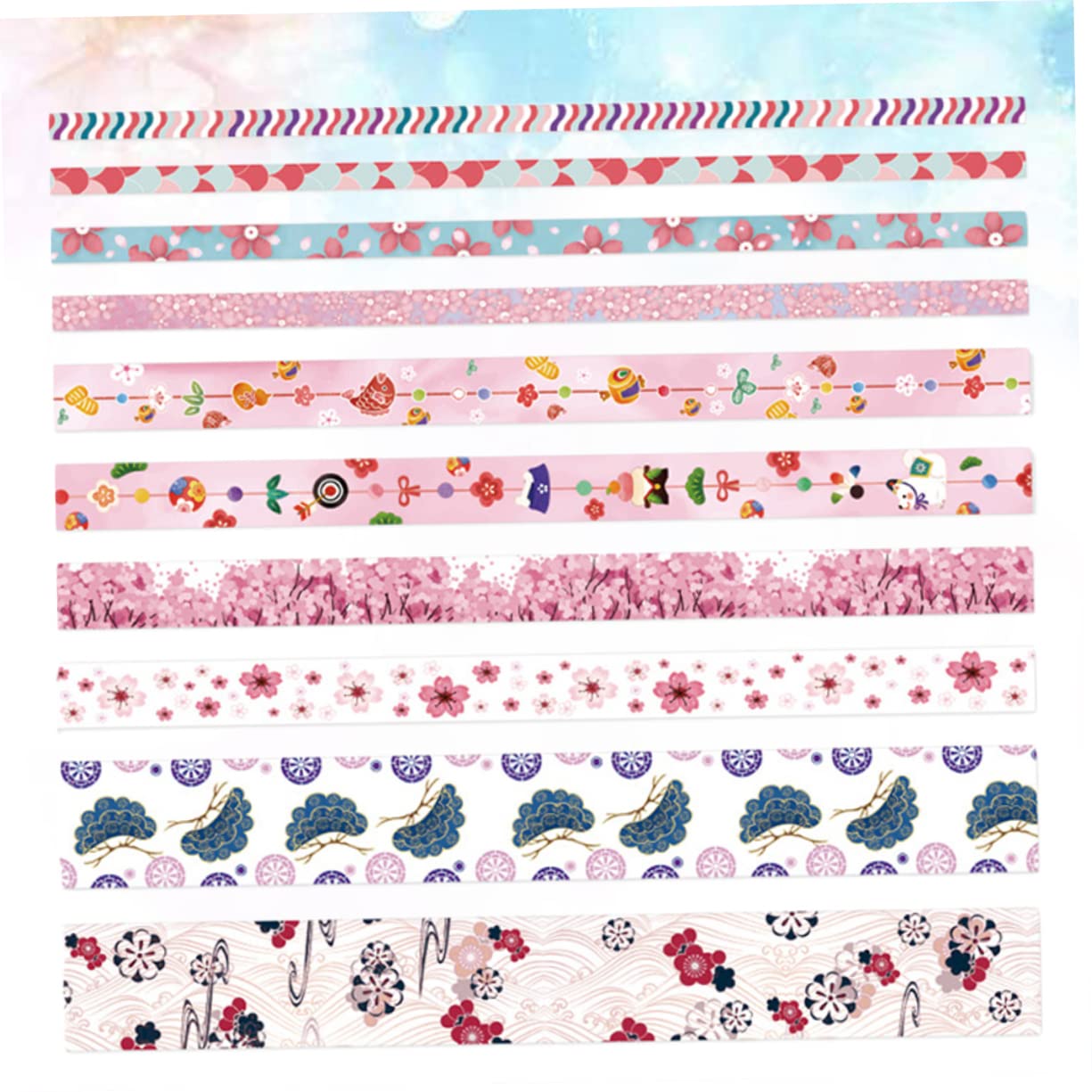 Operitacx 10rotoli Washi Tape Decorativo Nastro Adesivo Per Scrapbook e Fai Te Motivo Albero Di Ciliegio