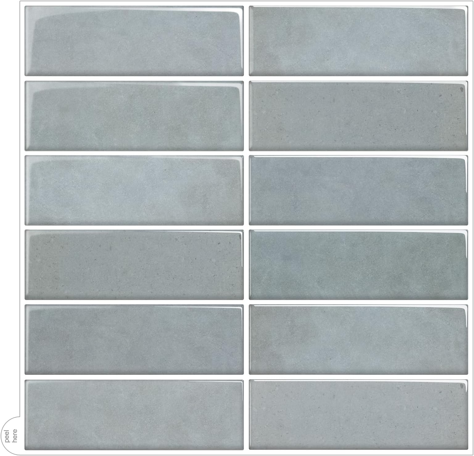 Peel and Stick Backsplash for Kitchen - New Upgrade 12" x 12" Large Premium Subway Tile, Blue 10-Sheet