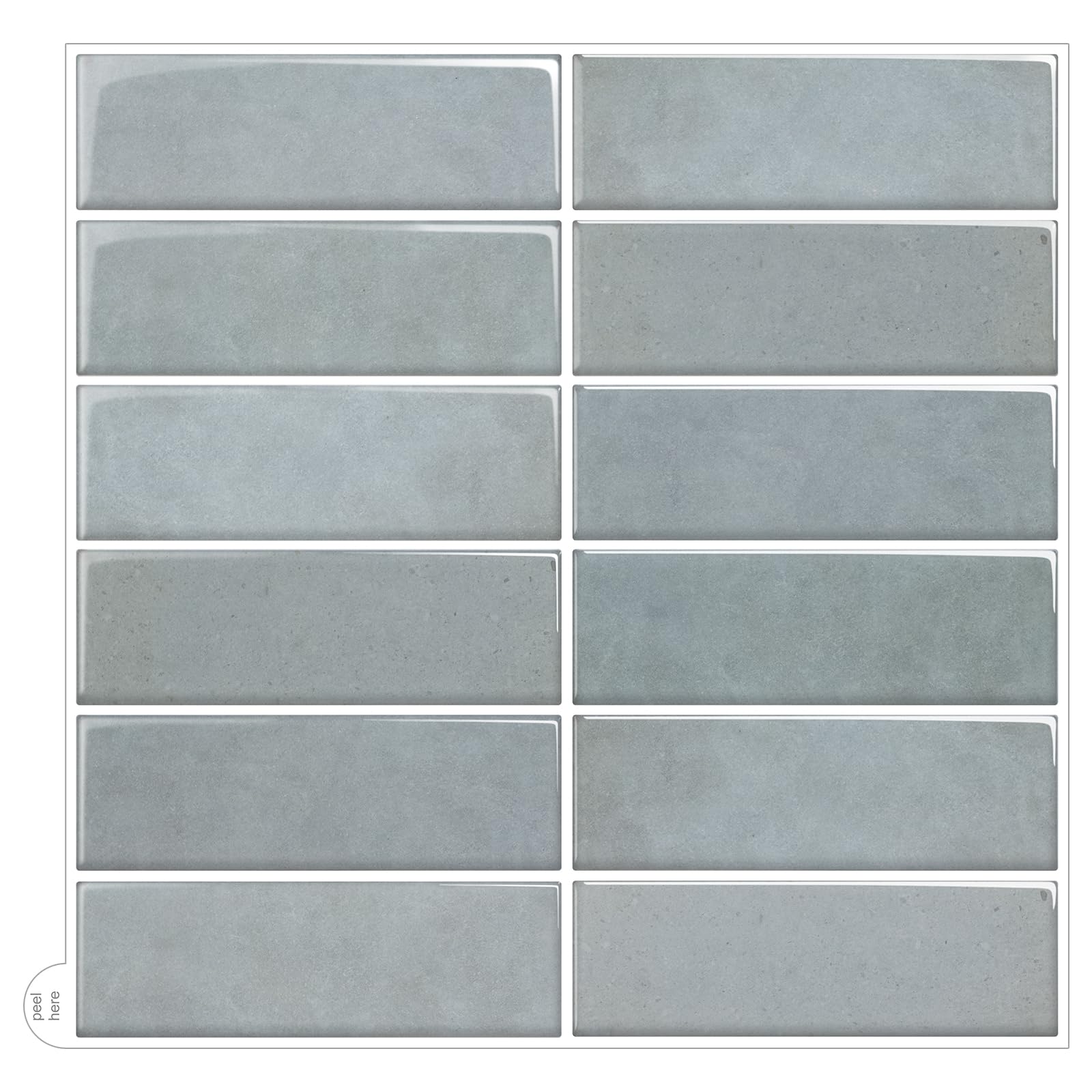 Peel and Stick Backsplash for Kitchen - New Upgrade 12" x 12" Large Premium Subway Tile, Blue 10-Sheet