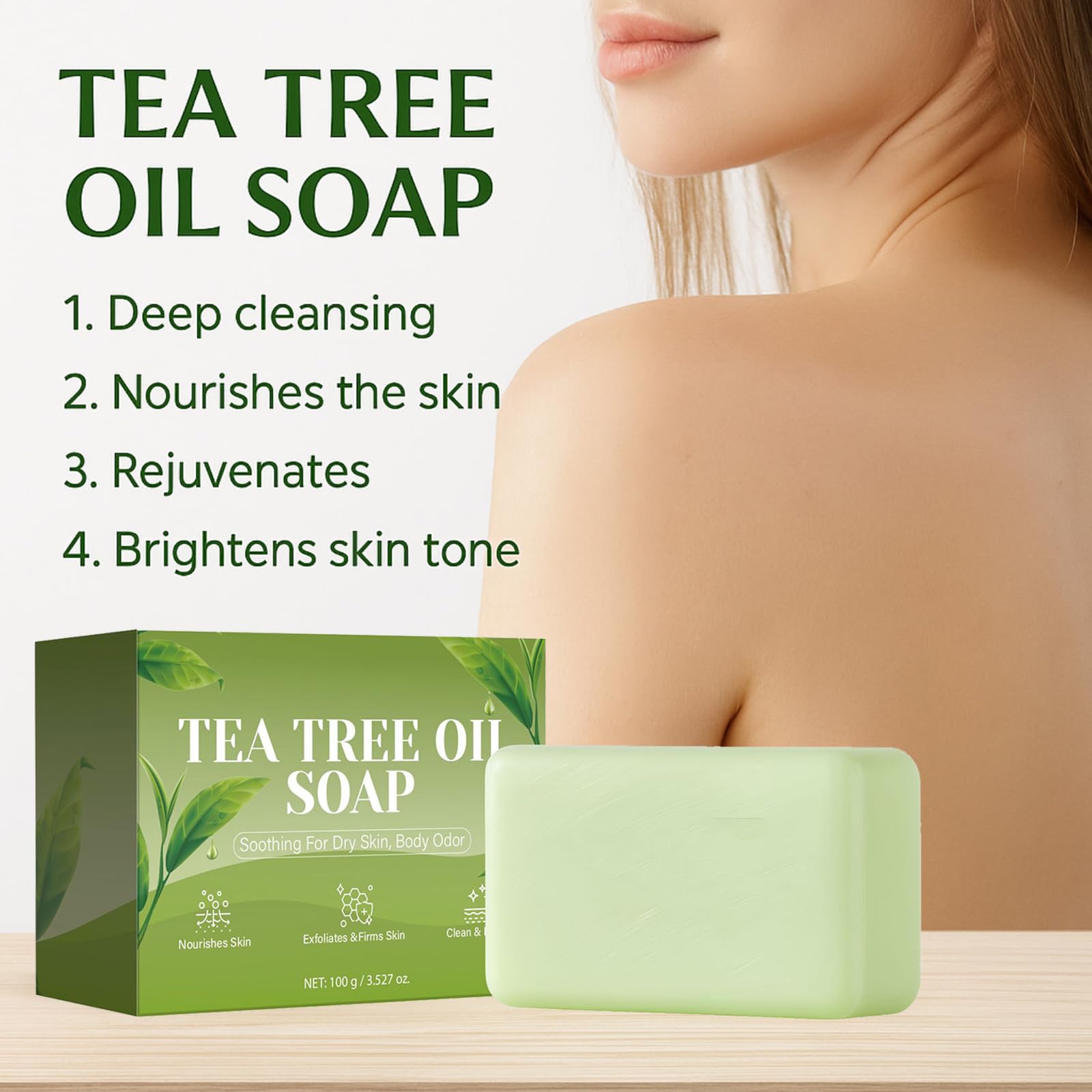 𝗩𝗲𝗿𝗱𝗮𝗹𝘆𝗮𝗲 Savon Anti Mycose,2026 Savon Tea Tree Mycose, Nettoie En Profondeur, Prend Soin En Douceur De L'équilibre De La Peau (2PCS) - 5