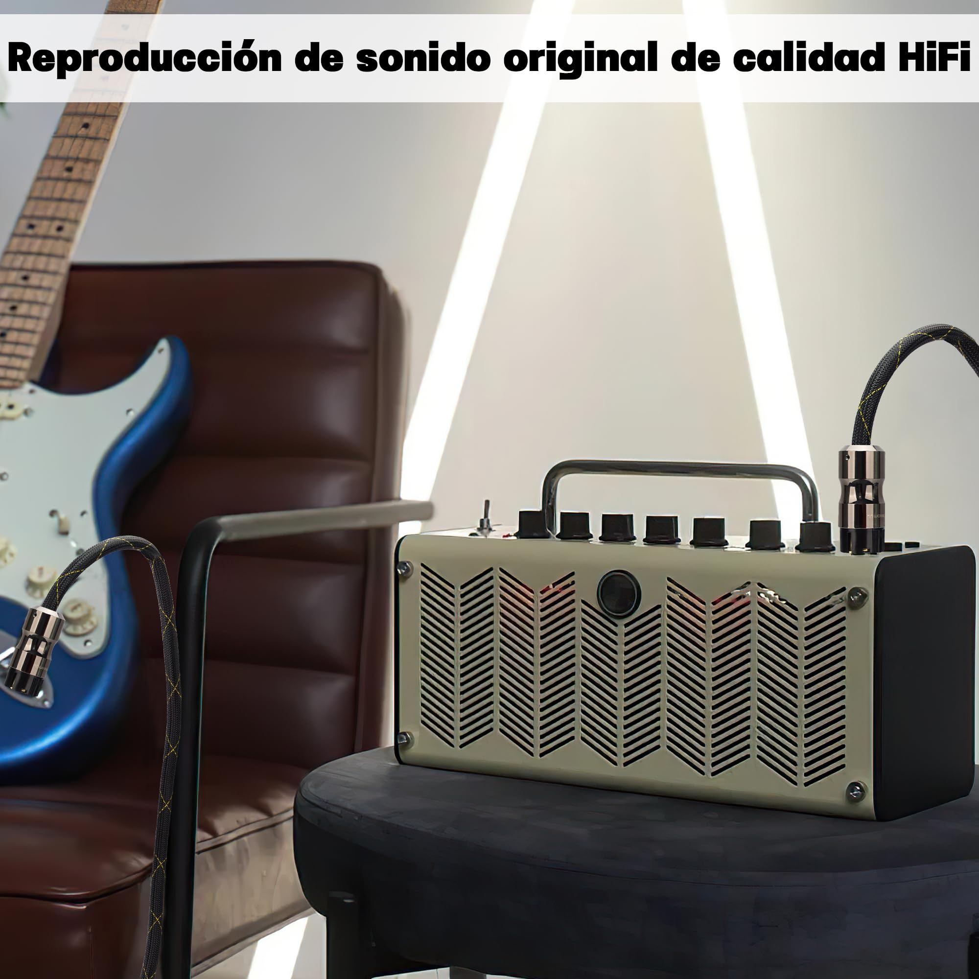 Cable AlimentacióN Hi Fi，with Ferrite Ring,Cobre sin oxígeno Alta Fidelidad Shielded Power(2m)