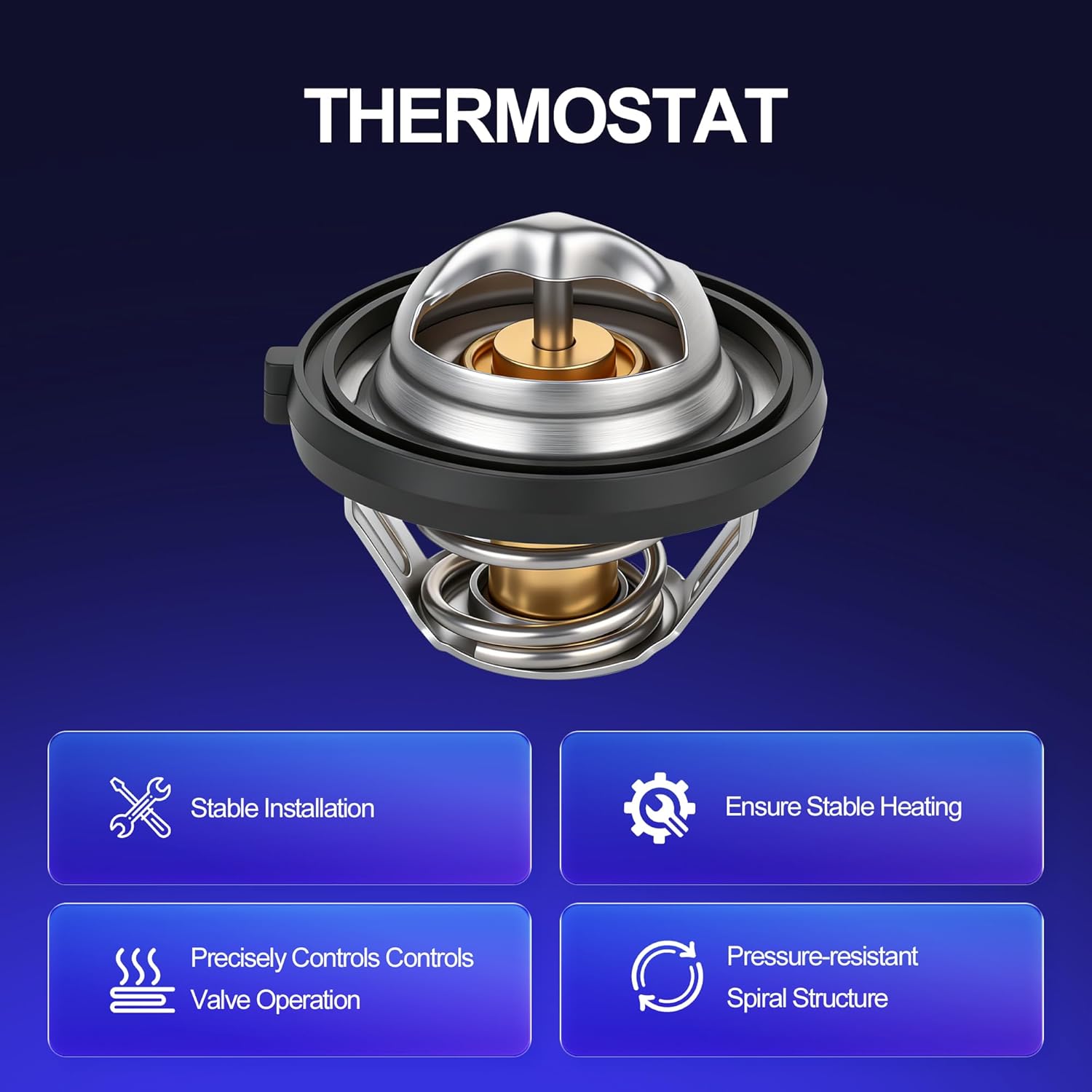 Thermostat Housing Assembly with Sensor 68003582AB - Compatible For Dodge Journey 09-20,Avenger 08-14,Caliber 07-12，For Jeep Compass 07-16，For Chrysler 200 11-14，Sebring 08-10, 4Cyl 2.4L DOHC Engine