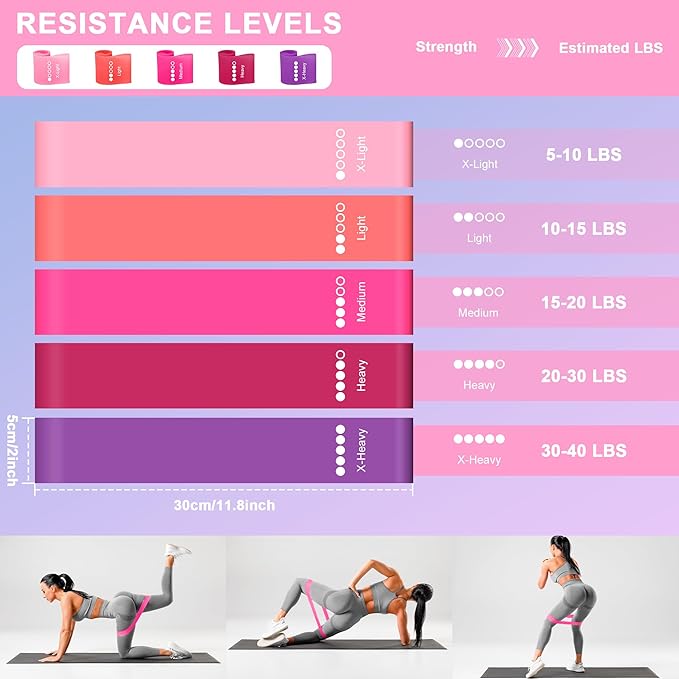 Kit Esencial de Pilates en Casa de 18 Piezas para Mujeres - Rosa miniatura 3