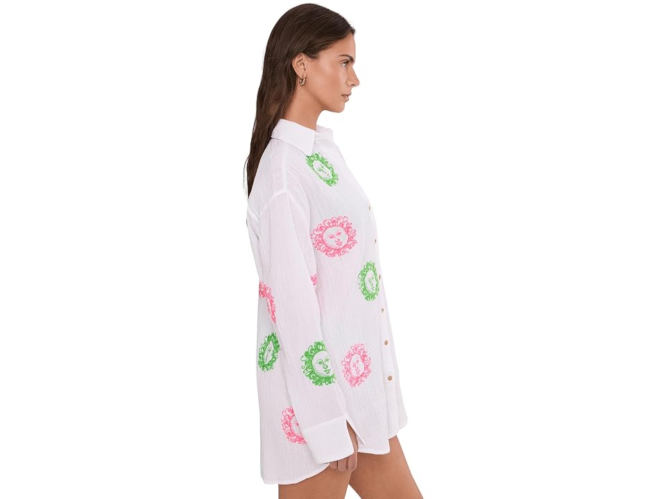 Lilly Pulitzer Kwitney Long Sleeve Cover-up In White