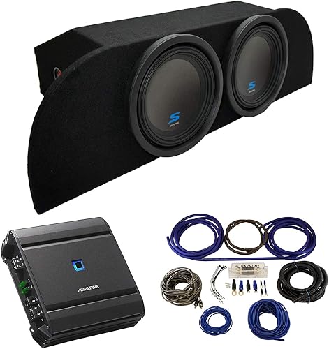 Miniatura 8 de American Sound Connection NT2X10-350Z-STRUTBOX compatible con Nissan 350Z Coupé 2003-2008 Caja doble de 10 pulgadas con soporte de amplificador y