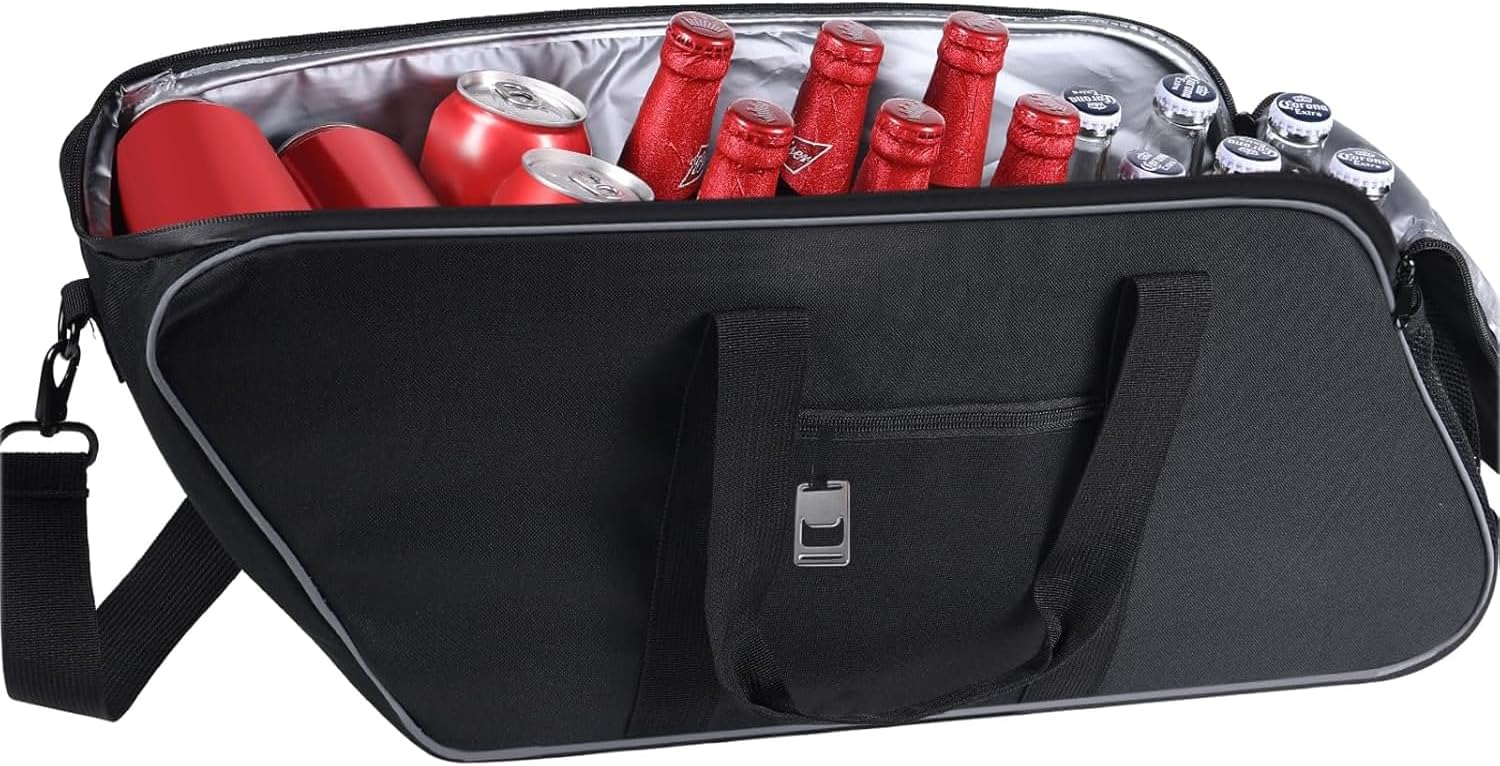 Motorcycle Saddlebag Cooler Bag, Leakproof Saddle Bag Cooler Beverage Waterproof Insert Motorcycle Cooler Bag fit for HD Touring Street Glide Road Glide Hard Saddlebags, 1 Bag
