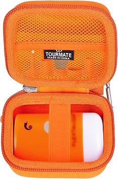 Tourmate Hard Case Compatible for FLEXTAILGEAR Portable Air Pump MP2 Pro/4.5kPa Air Pump/GIGA PUMP Portable Air Pump,Holder Case with Mesh Pocket for 5Pcs Nozzle and Accessories Orange, Box Only
