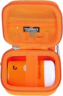 Hard Case Compatible for FLEXTAILGEAR Portable Air Pump MP2 Pro, Holder with Mesh Pocket for 5 Nozzles and Accessories (Orange, Case Only)