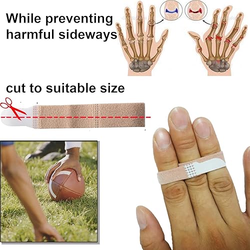 Miniatura 10 de Broken Finger Wraps 8 Pack Finger Buddy Straps Finger Splint Buddy Tape for Jammed and Broken Fingers for Hammer Toe Broken Fractured Toes