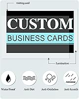 Vista 3 de Tarjetas de visita personalizadas con tu logotipo, personaliza la parte delantera y trasera, 100 unidades imprimibles, personalizadas para pequeñas