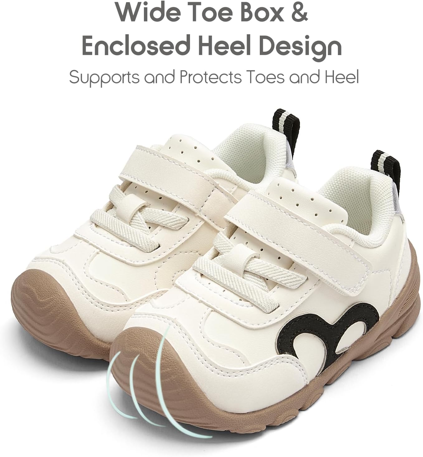 Balabala Girls Boys Toddler Sneakers Wide Toe Box Walking Shoes image 4