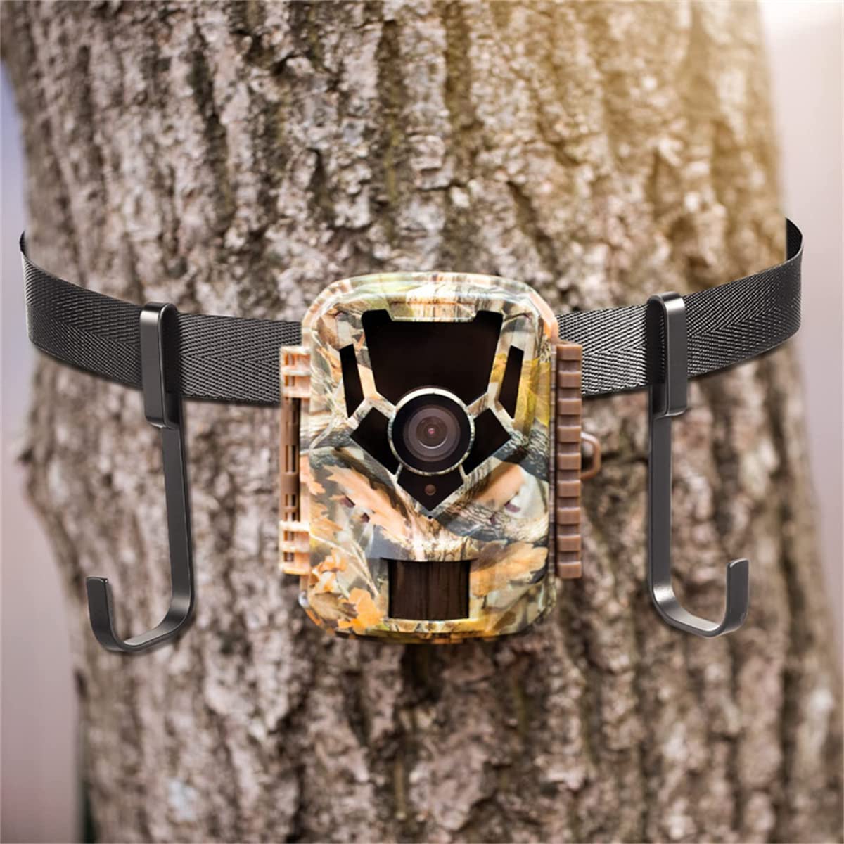 scosao Treestand Correa Multi-Gancho Caza Soporte para Accesorios, Puesto de Caza de Árbol para Equipos de Caza de Camping, Acampada al Aire Libre, Senderismo