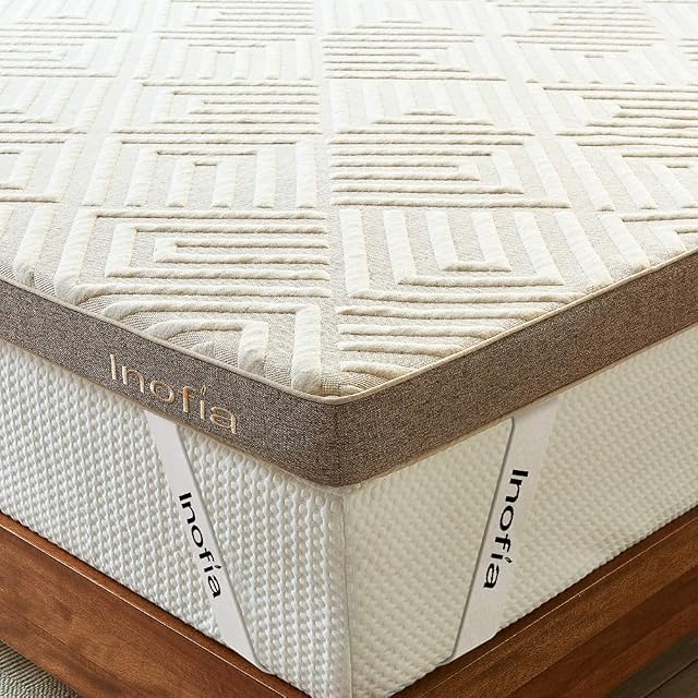 Inofia Sleep Mattress Topper Small Double, 3" Gel Memory Foam Mattress Topper with Washable Linen Cover, GELEX Bed Topper - Dual Layer for Natural Comfort & Pressure Relief, 100-Night Trial (120x190)