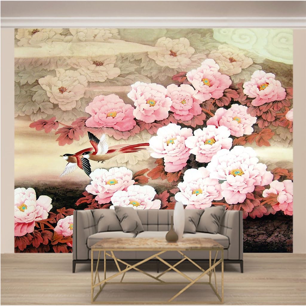 Tapisserie photo 3D fleur élégante en intissé premium pour décoration murale