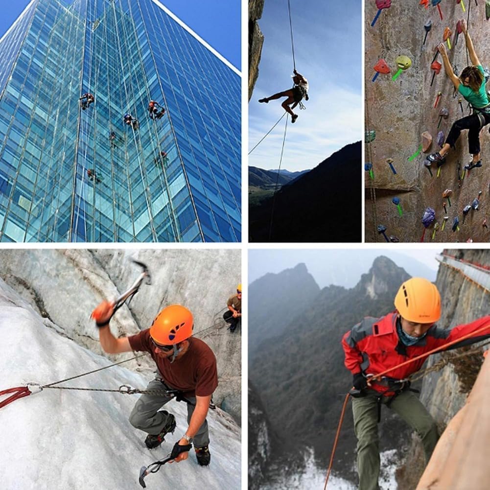 多機能10/12 mm静的ロープ耐摩耗性トラベルツールロープ、張力500/650 KG (ブルー,10mm x 50m) [並行輸入