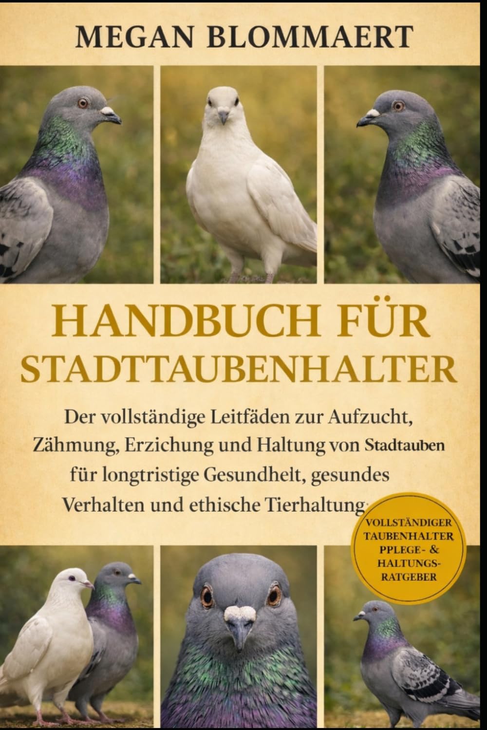 HANDBUCH FÜR STAATSTAUBENHALTER: Der vollständige Leitfaden zur Aufzucht, Zähmung, Erziehung und Haltung von Stadttauben für langfristige Gesundheit, gesundes Verhalten und ethische Tierhaltung