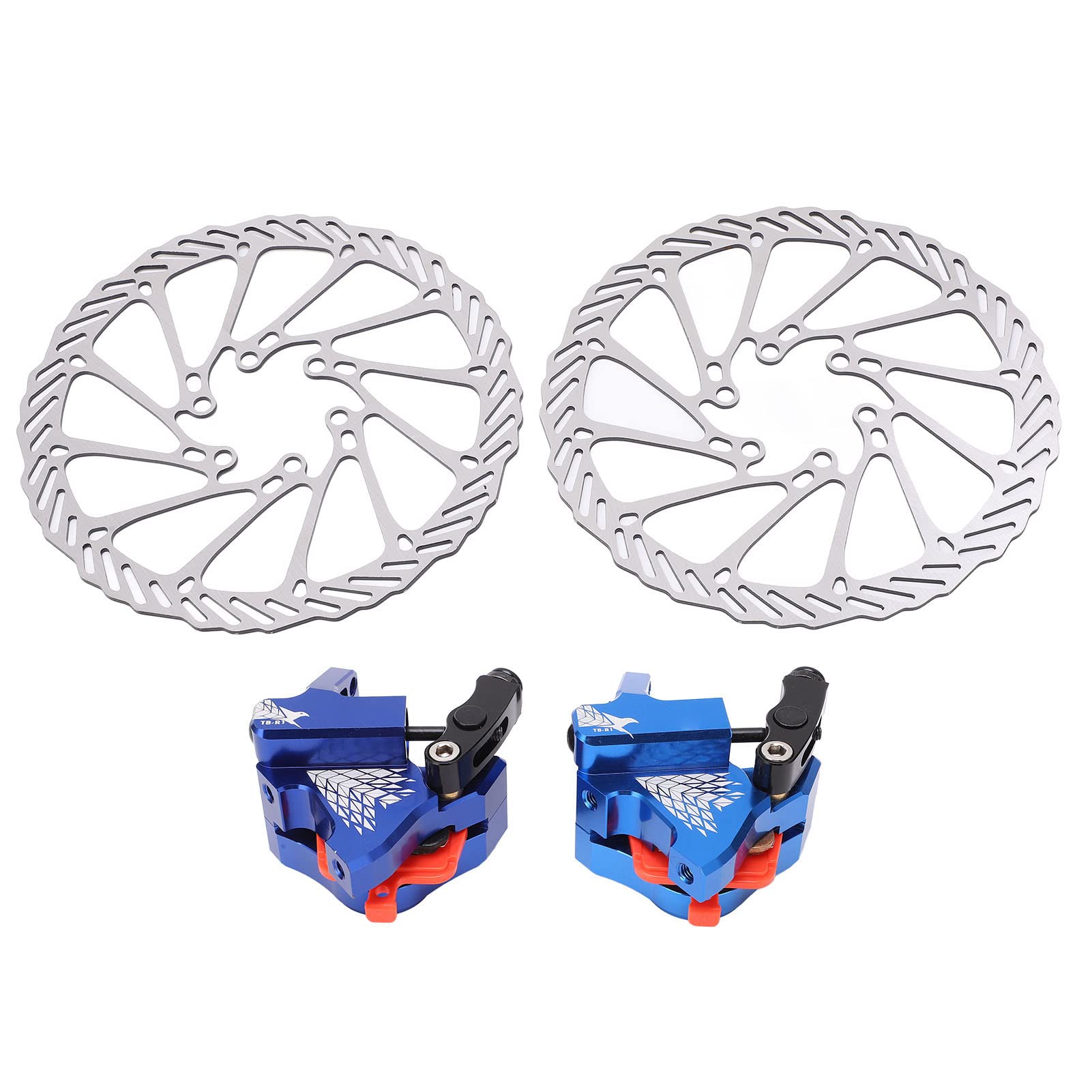Set rotore freno a disco professionale per bici Set freno a disco in lega di alluminio lavorato a CNC sensibile per mountain bike da strada con dischi da 160 mm Pastiglie freno