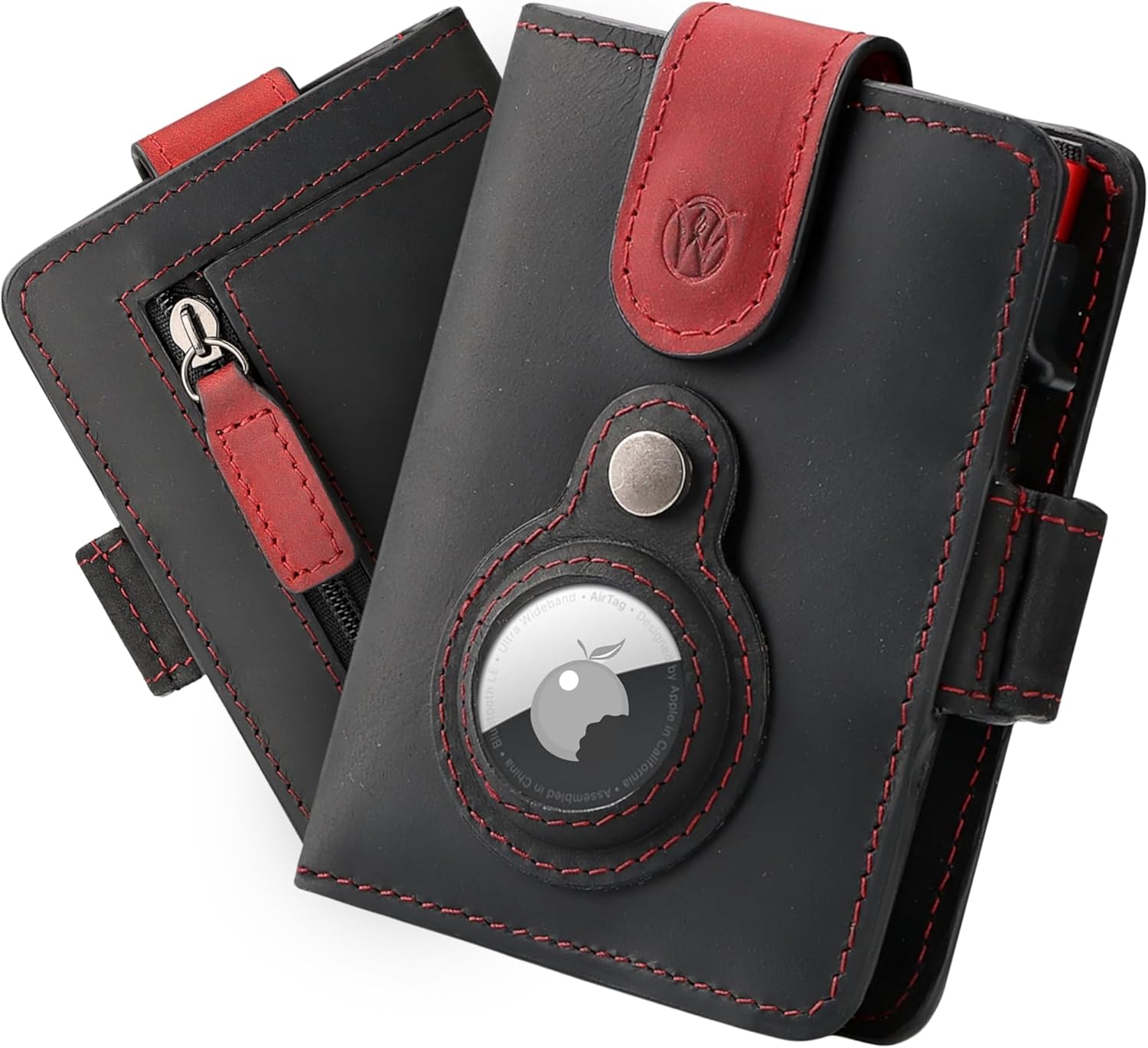Will Fire® AirTag Wallet | Incl. AirTag-hanger | Echt lederen