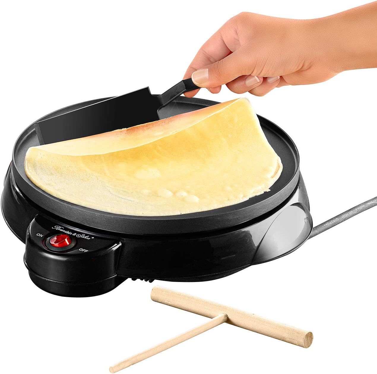 Rosenstein& Söhne Crepe Maker Elektrischer MediumCrêpesMaker, 650