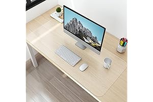 NATRKE Desk Cover Clear, 36x16 inch Clear Desk Mat Protects Your Office from Any Damage