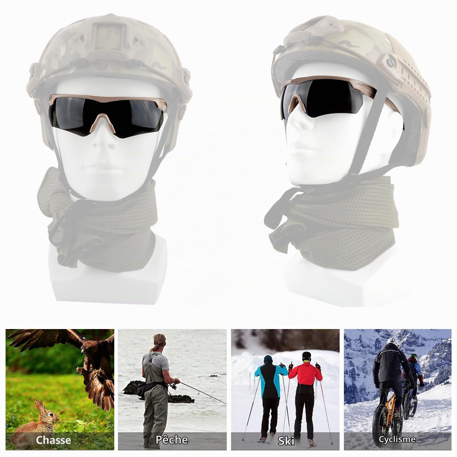 Lunettes de sport Lunettes anti-buée, Lunettes de soleil anti-UV400 Hommes et femmes pour le cyclisme, la randonnée, la course, la lecture