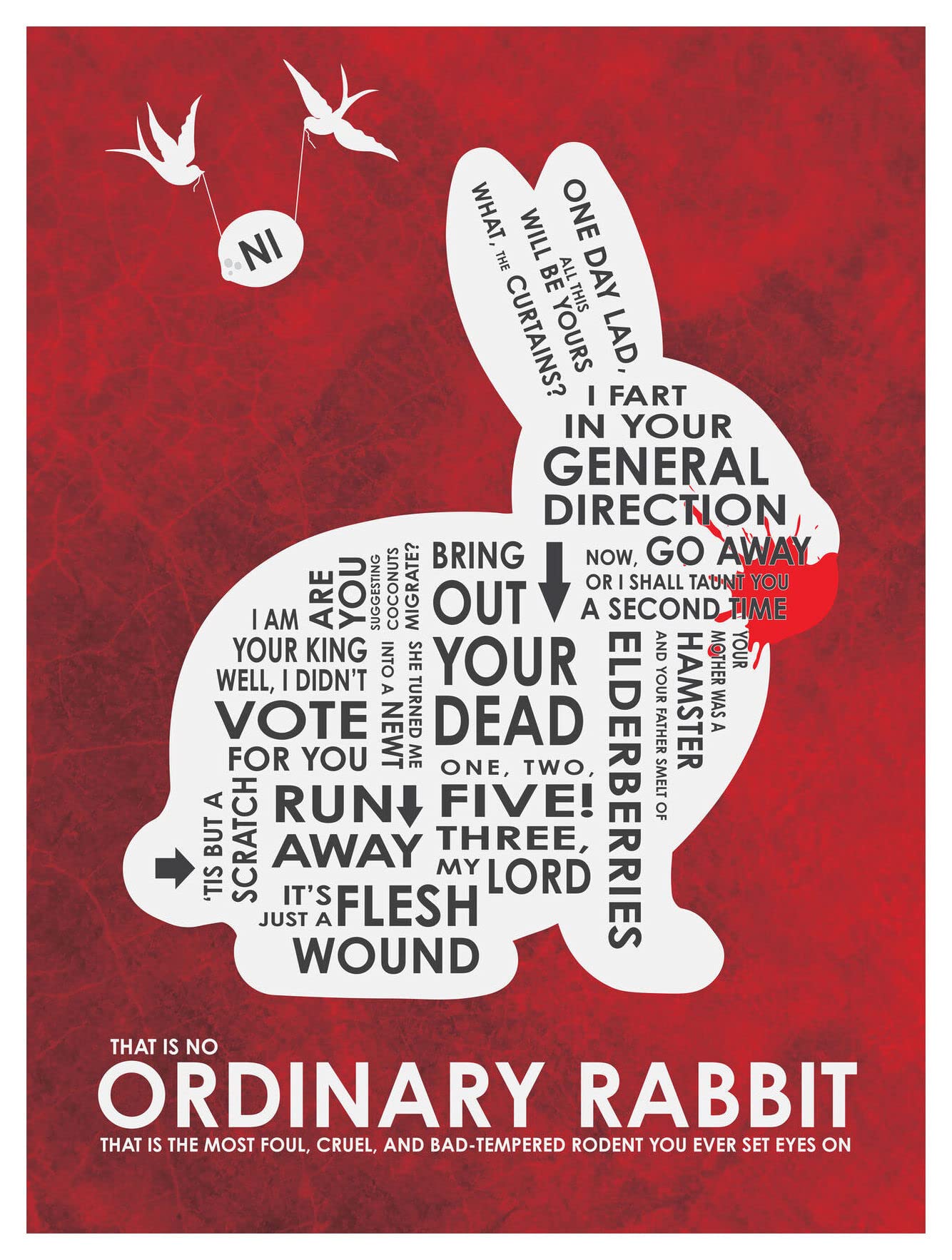 Amazon.com: Monty Python - No Ordinary Rabbit- Holy Grail Giclee Art ...