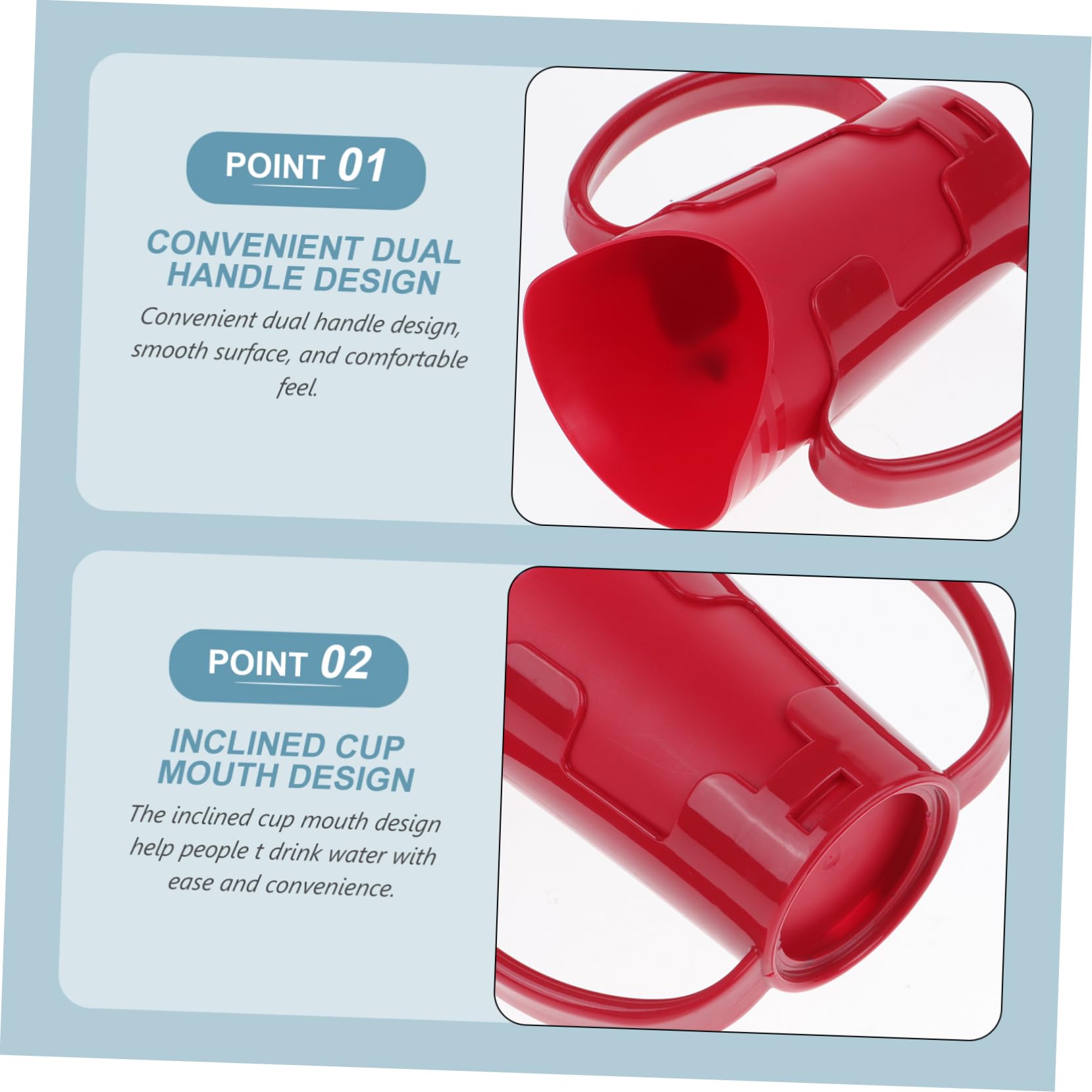 3piezas Taza Para Pacientes Discapacitados Boca Inclinada Vaso Antiderrame Para Mayores y Embarazadas Útil Para Alimentación y Hidratación Diseño Práctico y Para El