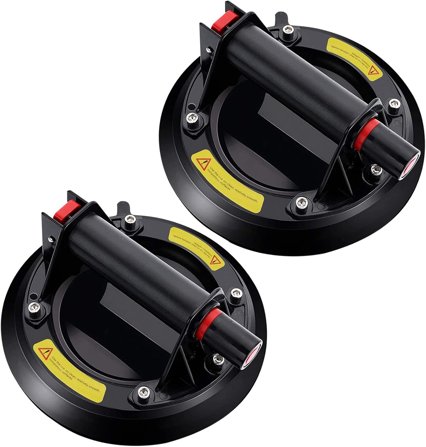 Glass Suction Cup 8 inch Vacuum Suction Cups to Lift Large Glass Heavy Duty Tile Suction Cup Tool Industrial Tile Suction Cup Lifter for Replace Windshield, Tile, Granite, Material Handing (2 Pack) : Industrial & Scientific