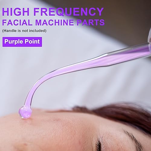 Miniatura 2 de Electrodo Wand Tubo de vidrio Piezas de repuesto de mano para instrumentos de alta frecuencia Elitzia ETJX006AS (punta violeta)