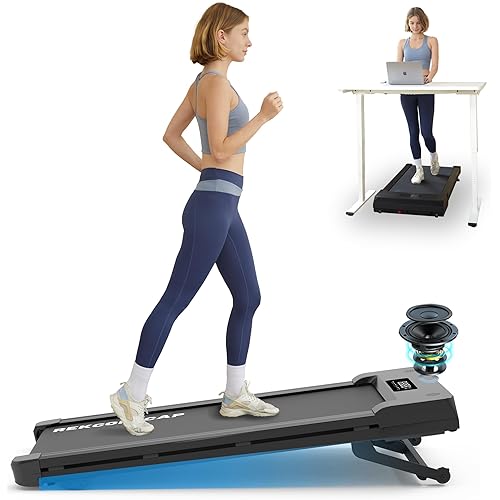 Walking Pad Treadmill with 12% 9-Level Auto Incline, 450 lbs Capacity Bluetooth Speaker Under Desk Treadmills for Home Hiking, 5 MPH