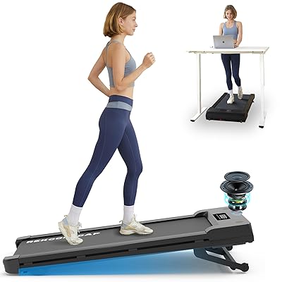Walking Pad Treadmill with 12% 9-Level Auto Incline, 450 lbs Capacity Bluetooth Speaker Under Desk Treadmills for Home Hiking, 5 MPH