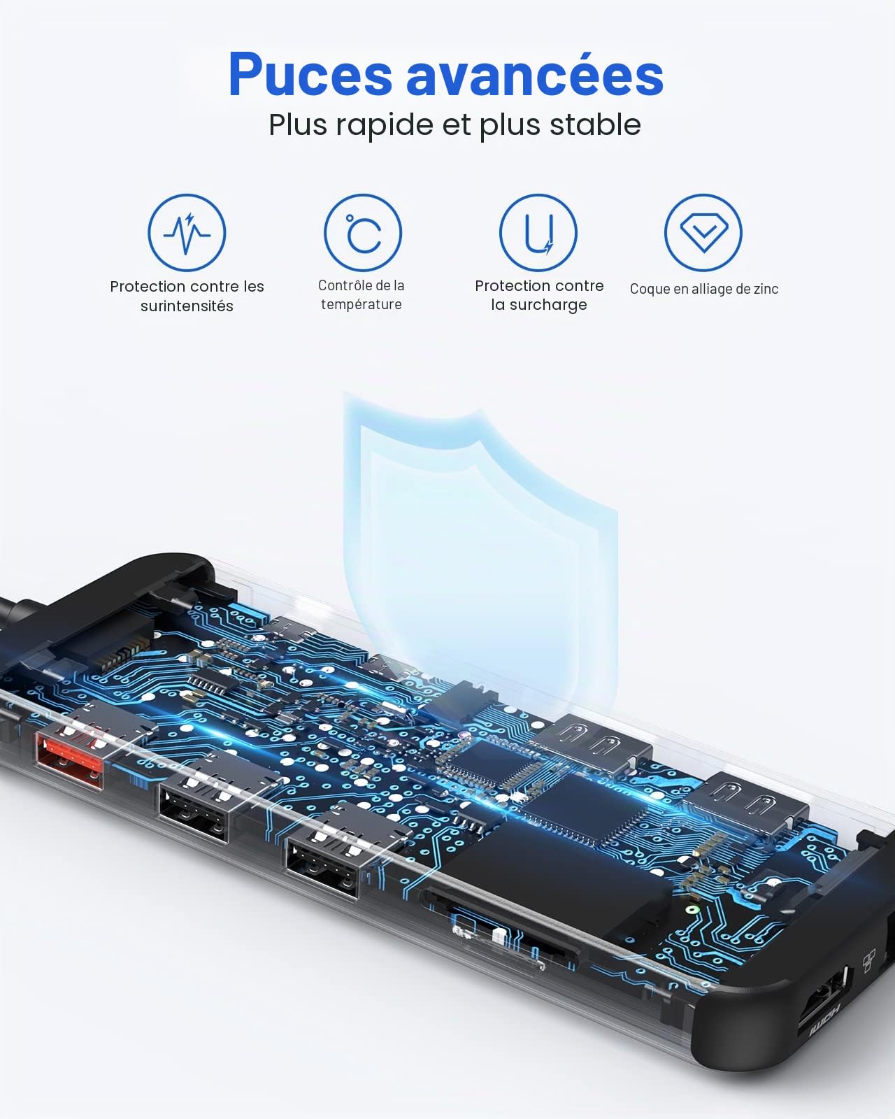 Dual DP Docking StationTriple écran Multiport Hub USB C 12 en 1 avec 2 Displayport 8K, 4K HDMI, USB3.1 10Gbps, 100W PD, Ethernet, Lecteur de Carte SD/TF,Audio