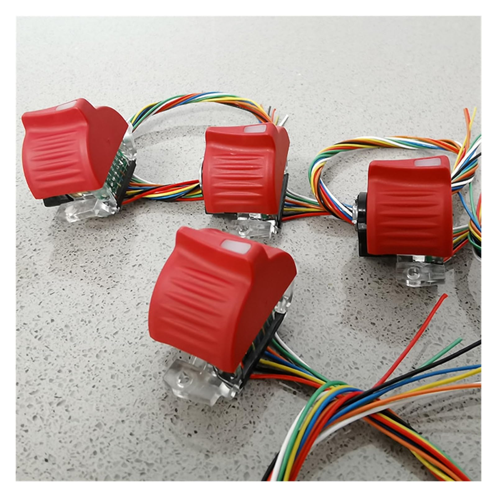SMC102B Daumenrad mit Zwei Ausgängen, einachsiger Kleiner Hall-Joystick Fingerspitzenbedienung(White Light,HIGH Cap_Black 5V)