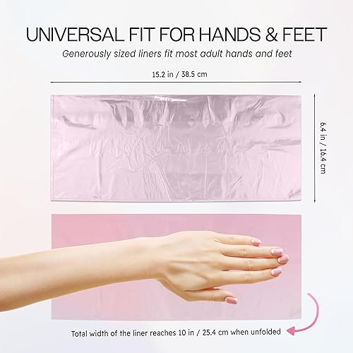 Miniatura 2 de 100 unidades – Guantes térmicos de cera de parafina para manos o pies uso profesional o personal (color tinta)