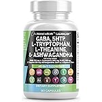Clean Nutraceuticals GABA 750mg 5 HTP 200mg L Tryptophan 500mg L Theanine 200mg Ashwagandha SAM-e L-Glycine - Mood Support Vitamins for Women and Men with L-Tyrosine 5-HTP (5-Hydroxytryptophan)