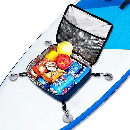Bolsa de cubierta refrigerante para accesorios de paddleboard enfriador de kayak, enfriador de paddleboard SUP con correa de transporte extraíble y