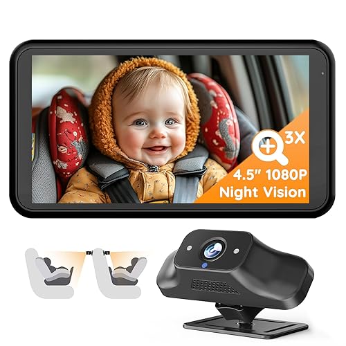 Babyvue BC1 Baby Car Camera, 4.5" 1080P HD Screen &