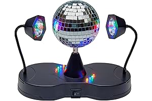 Ebullient Rotating Disco Ball with Blazing LED Lights: Illumine Your Party Nights